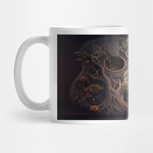 Acoustic Guitar Tree Of Life / Unwind Art Work Design Mug